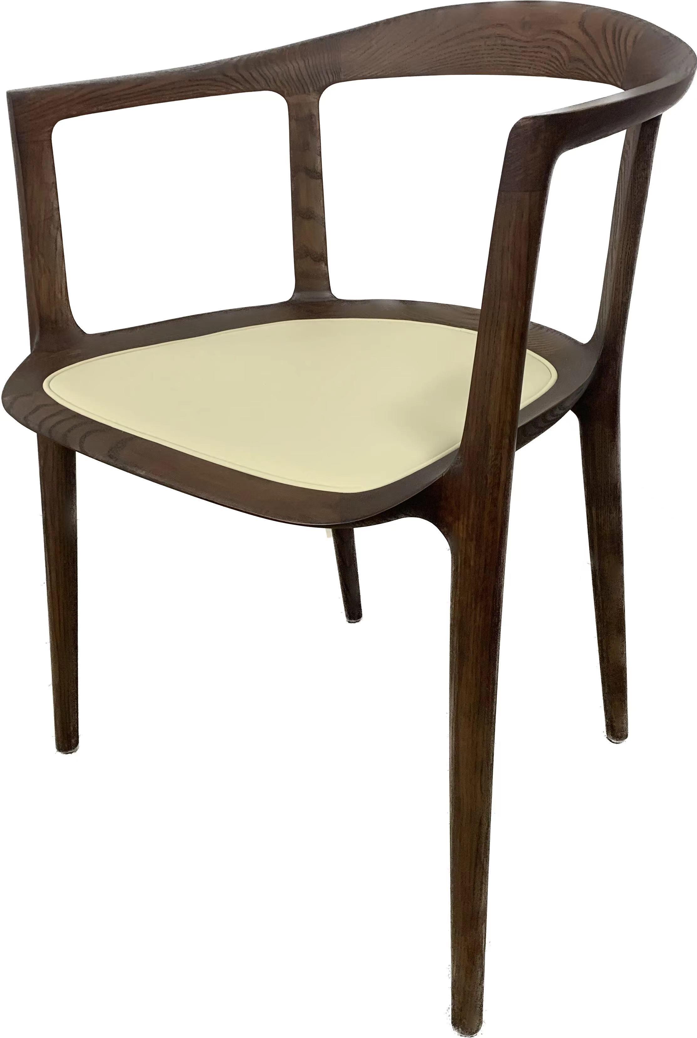 Timber armchair with a continuous curved back from the FS workshop catalogue