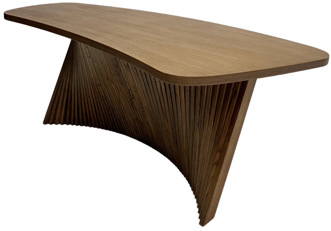 Pleated Desk — sculptural writing desk